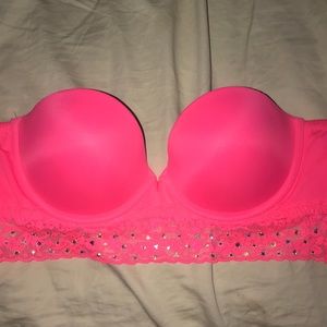 Pink rave bra
